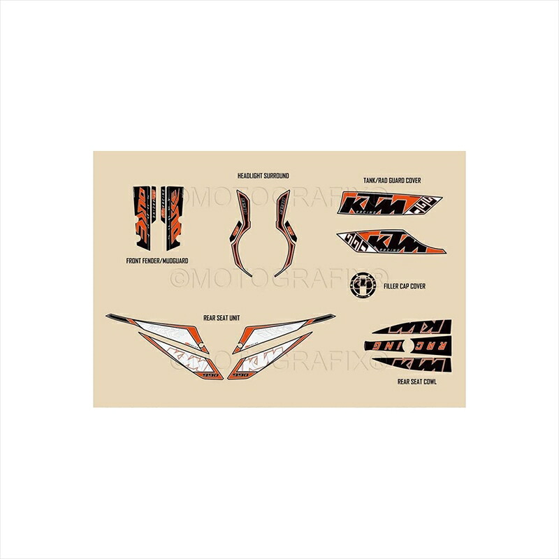 バイクパーツ アクセサリーモトグラフィックス Full Paint ProtectionMT-KTM9901O 4580041247894KTM Super Duke990 07-13|バイク用品はとやグループ2号店