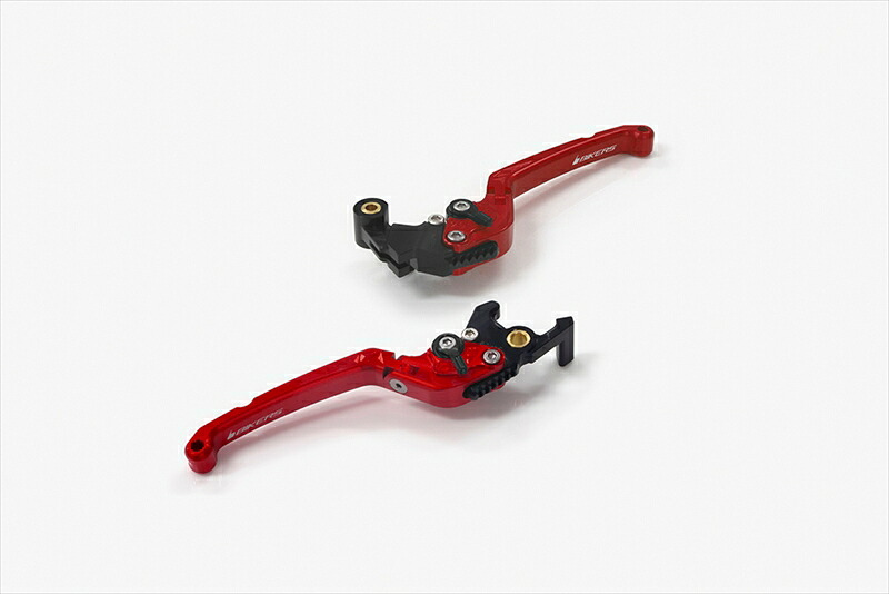 バイクパーツBIKERS(バイカーズ) レバーセット 可倒式 フラットタイプ レッドY0537-RED4550646186874｜バイク用品はとやグループ2号店