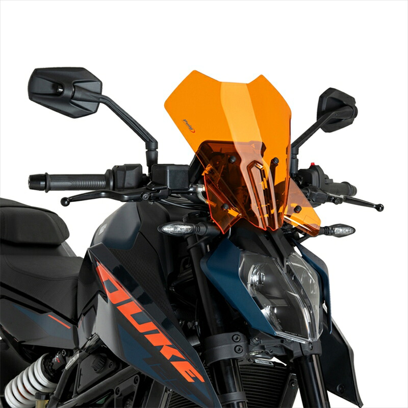 バイクパーツ 外装 プーチ ニュージェネレーションNKスクリーンTOURING オレンジ 125 DUKE 24-/390DUKE 24- 21998T 4571414859318