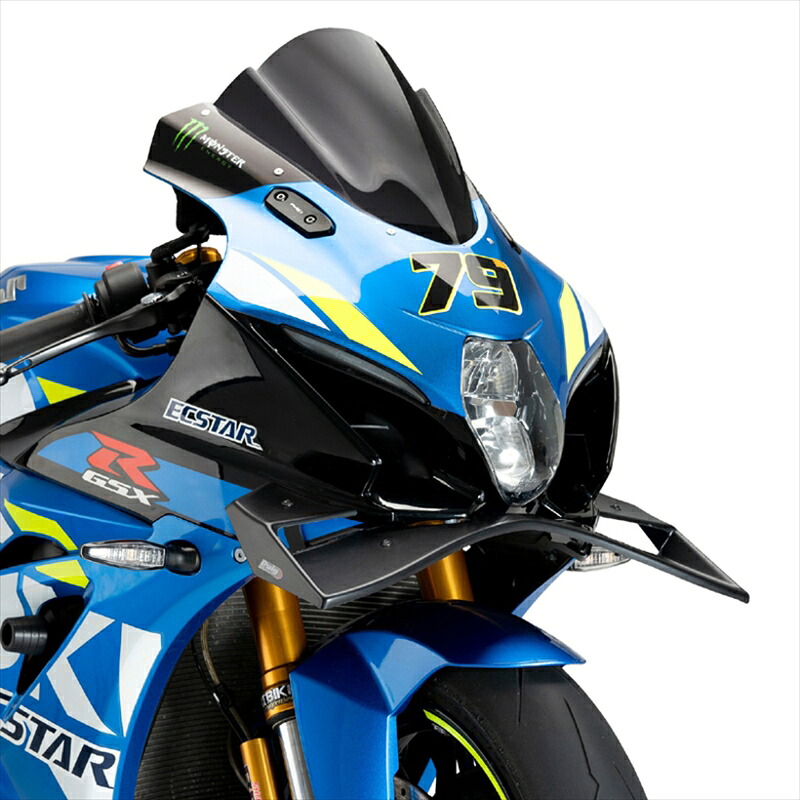 バイクパーツ 外装プーチ フロントスポイラーGPマットブラック つや消し GSX-R1000 17-21 GSX-R1000R 17-2122075J 4571414859905｜バイク用品はとやグループ2号店