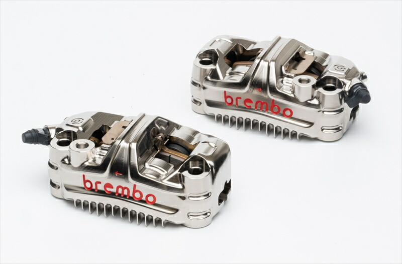 バイクパーツ BREMBO(ブレンボ) GP4-MS ラジアル CNC モノブロック 4P キャリパー ニッケルコーティング レッドロゴ 左右セット 220.D600.30 4550255884154