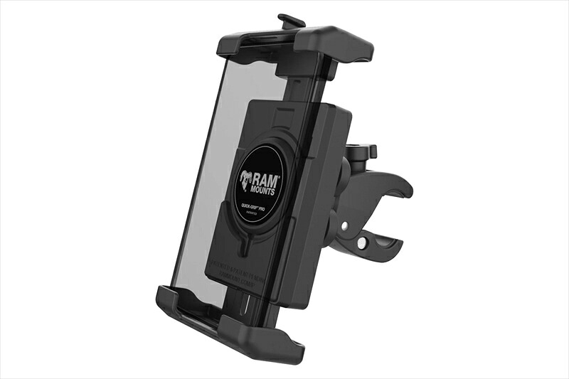 バイクパーツRAM MOUNTS(ラムマウント) クイックグリッププロ クレイドルホルダー L &タフクロー S セット φ15.9-28.9mm対応 一体式 防振ダンパー Vibe-Safe RAM-HOL-PD7V-400-1U4550646247407|バイク用品はとやグループ2号店