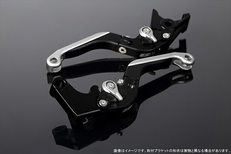 【5日前後で発送】バイクパーツ ハンドル エスエスケイ スピードラ アジャストレバー 可倒延長式 Mブラック/Mシルバー/MシルバーGSX-R1000 07-08 LVGM049BK-SRSR 4580540639039