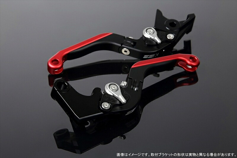 【5日前後で発送】バイクパーツ ハンドル エスエスケイ スピードラ アジャストレバー 可倒延長式 Mブラック/Mシルバー/MレッドGSX-R1000 07-08 LVGM049BK-SRRD 4580540639060