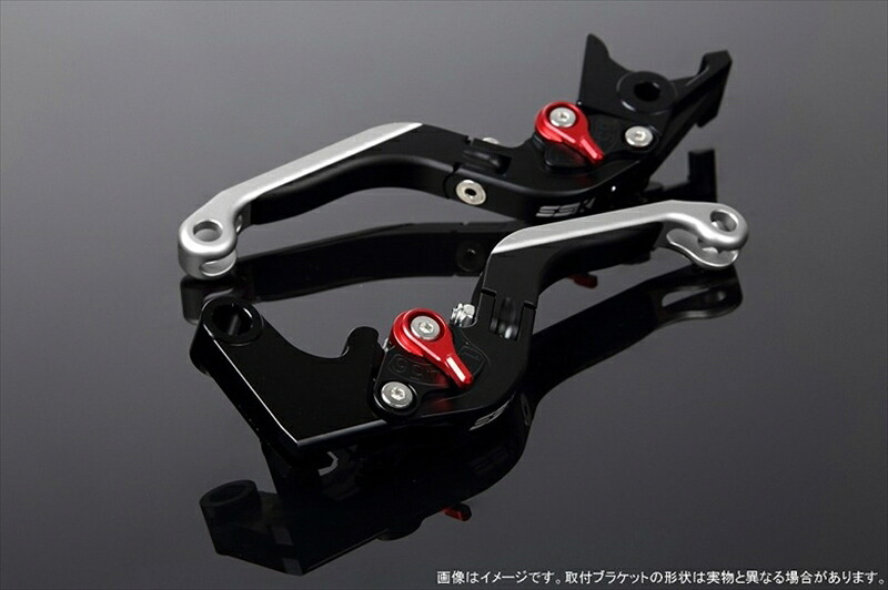 【5日前後で発送】バイクパーツ ハンドル エスエスケイ スピードラ アジャストレバー 可倒延長式 Mブラック/Mレッド/MシルバーGSX-R1000 07-08 LVGM049BK-RDSR 4580540639244