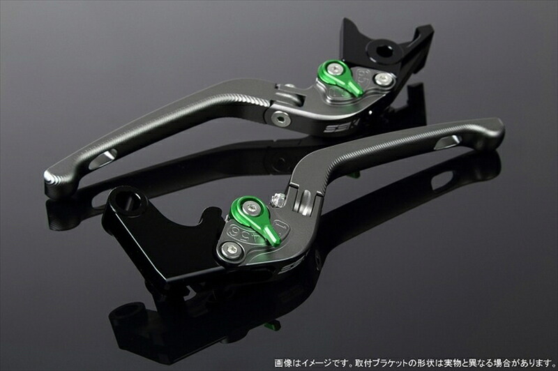 バイクパーツ ハンドル エスエスケイ スピードラ アジャストレバー 3D可倒式 Mチタン/Mグリーン CBR1000RR 17- LVDM016TM-GN 4589995200658