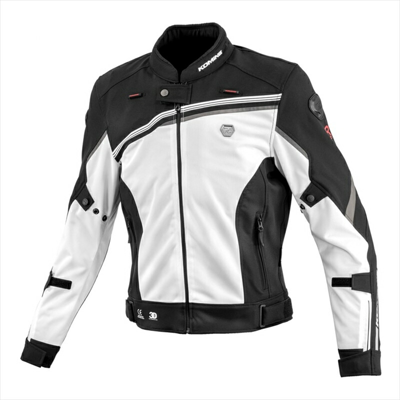 【5日前後で発送】バイクパーツ ウェア コミネ JK-178 R-SPECハーフメッシュジャケット WHT XL 07-178 4582611241226