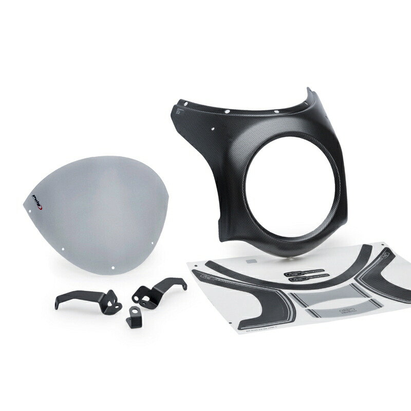 バイクパーツ 外装 PUIG(プーチ) レトロセミフェアリング Carboon Print/Smoke 21962H 4571414858908 32,097円