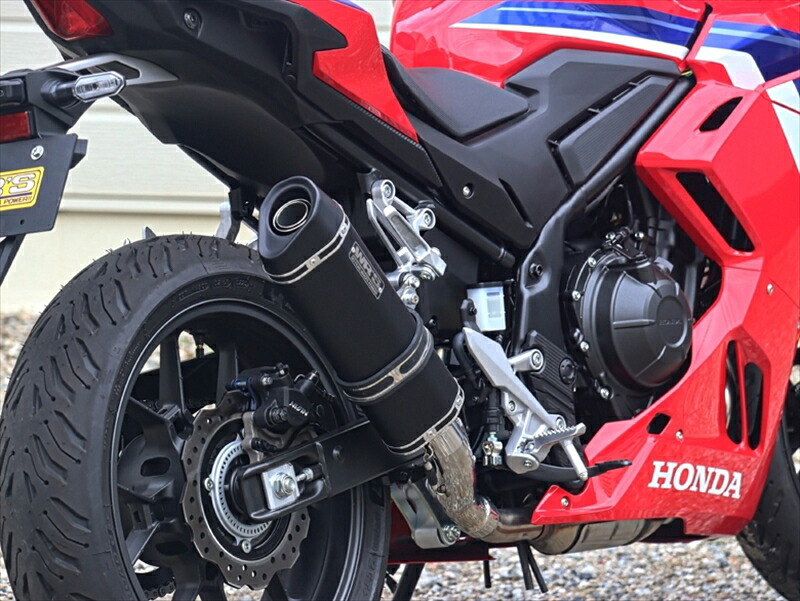 バイクパーツ マフラーダブルアールズ スリップオン SS-OVAL/LONG F-BLACKチタン CBR400R 24- 8BL-NC65VF1470JM 4582734413104|バイク用品はとやグループ2号店
