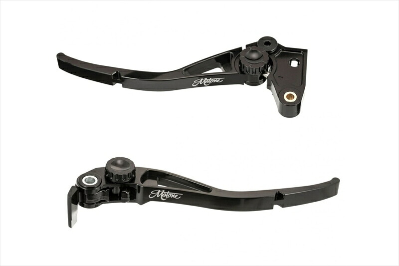 【5日前後で発送】バイクパーツ MOTONE CUSTOMS(モートーン) レバーセット PIKE アルミ ブラック LVR002 4550646128973