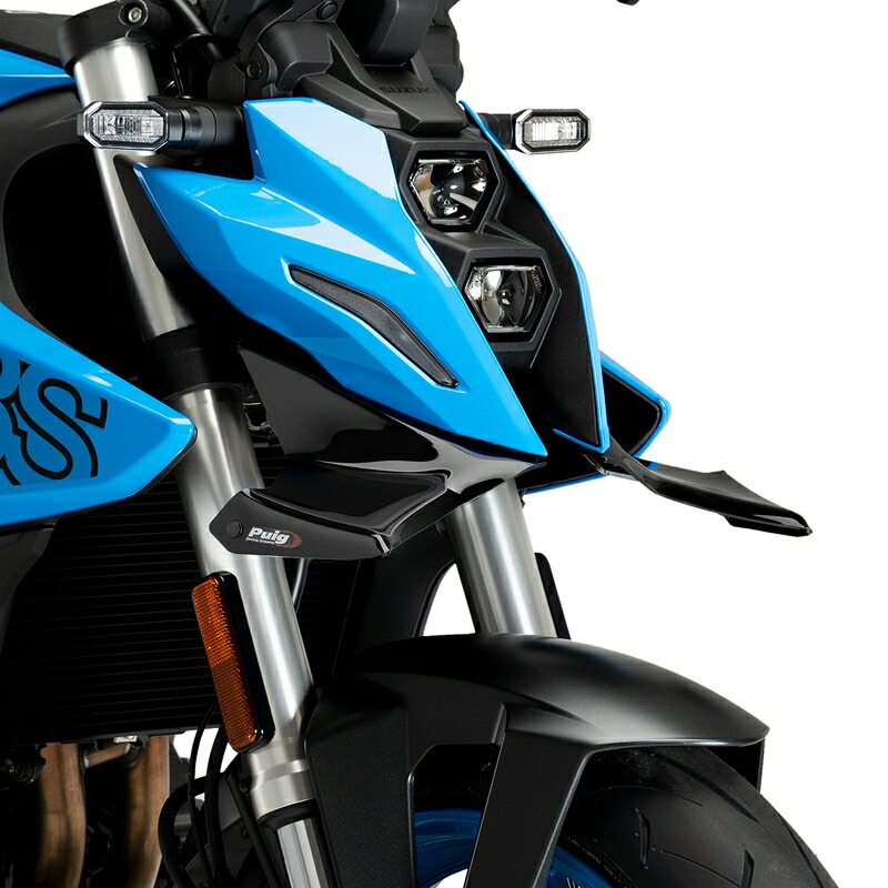 バイクパーツ 外装PUIG(プーチ) フロントダウンフォーススポイラー グロスブラック21704N4571414851824｜バイク用品はとやグループ2号店