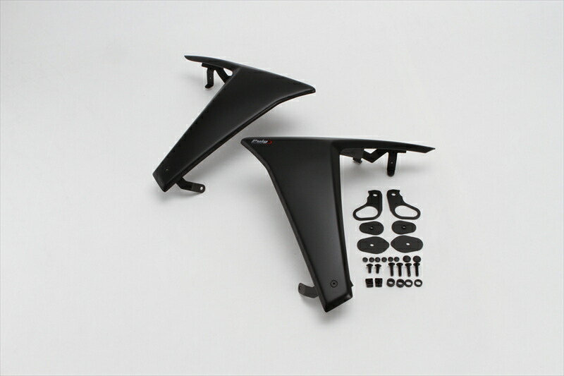 バイクパーツ PUIG(プーチ) サイドダウンフォースネイキッドスポイラー Matt black 22080J 4571414863155