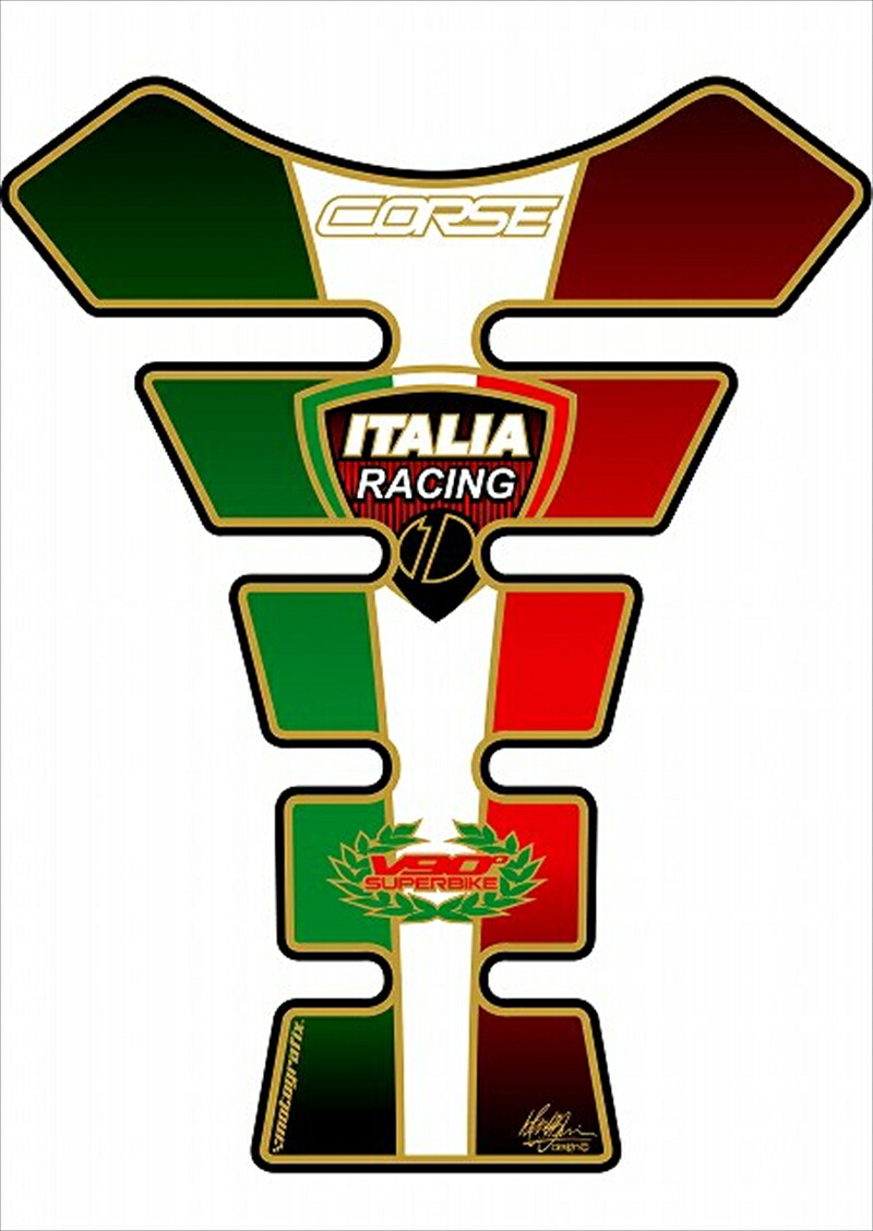 バイクパーツ 外装 MOTO GRAFIX(モトグラフィックス) タンクパッド ITALIAN FLAG MT-TD004TA 4580041213783