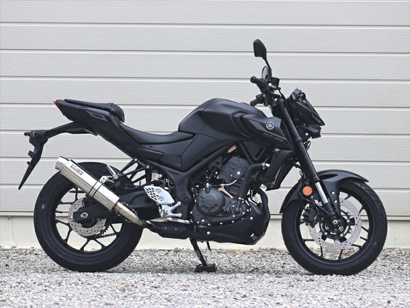 バイクパーツ マフラー ダブルアールズ スリップオン ラウンド・ステンレスサイレンサー YZF-R25/MT-25 25- 8BK-RG84J BF2280JM 4582734413142