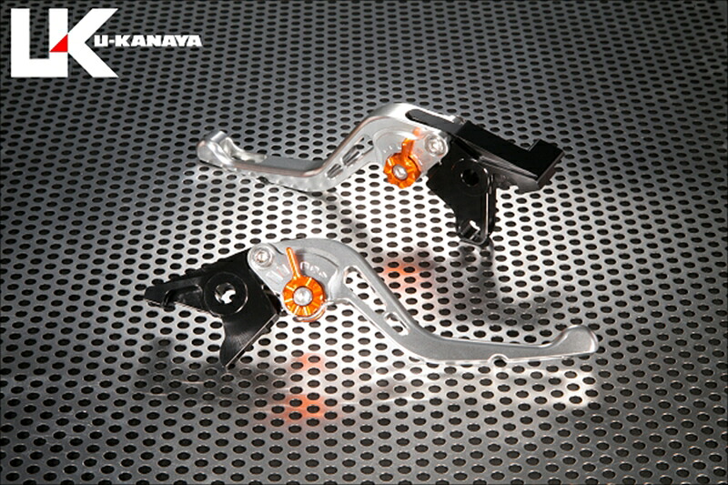バイクパーツ ハンドルU-KANAYA(ユーカナヤ) レバーセット GPタイプ/ショート SV/GDTR024-153-06034550646334084｜バイク用品はとやグループ2号店