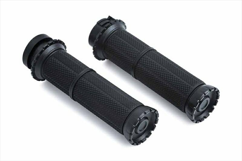 バイクパーツ ハンドルKURYAKYN(クリアキン) RIOTグリップ ブラックT14-KUR35824549950267669|バイク用品はとやグループ2号店