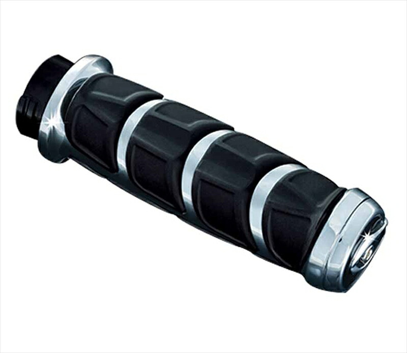 バイクパーツ ハンドルKURYAKYN(クリアキン) KINETICグリップ クローム 1ペアT14-KUR63754548916389162|バイク用品はとやグループ2号店