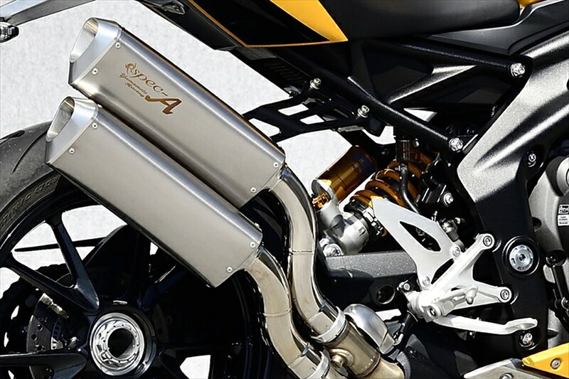 バイクパーツ マフラーYAMAMOTO RACING(ヤマモトレーシング) SPEC-A SLIP-ON TWIN SPEED TRIPLE 1200RS 2561200-02NSA4521717400137|バイク用品はとやグループ2号店