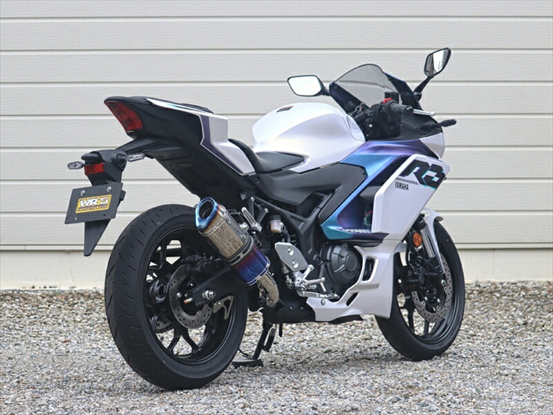 バイクパーツ マフラー WR'S(ダブルアールズ) スリップオン SS-OVAL 焼き色チタンタイプ YZF-R3/MT-03 8BL-RH25J 25- SB2320JM 4582734413203