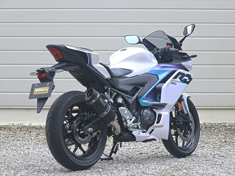 バイクパーツ マフラーWR'S(ダブルアールズ) スリップオン SS-OVAL F-BLACK TITAN YZF-R3/MT-03 8BL-RH25J 25-SF2320JM4582734413210|バイク用品はとやグループ2号店