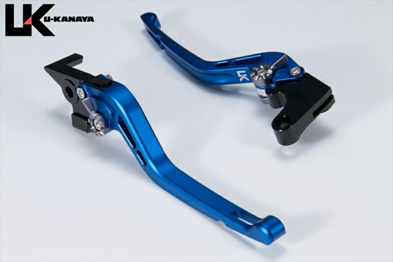 バイクパーツ U-KANAYA(ユーカナヤ) レバーセット GPタイプ/ロング BL/BK HO118-111-0514 4550646352941