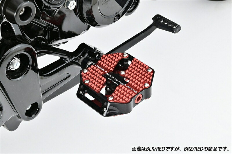 バイクパーツ OVER RACING(オーバーレーシング) フラットペダル スモール BRZ/RED 51-012-21BR 4539770132360