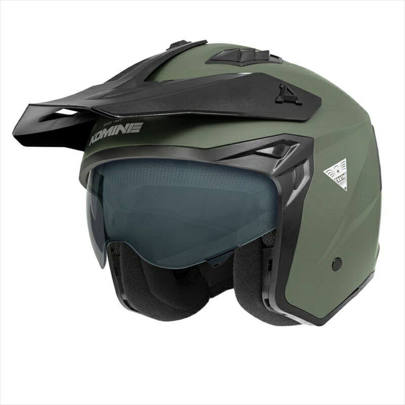 【5日前後で発送】バイクパーツ ヘルメットKOMINE(コミネ) HK-173 Street Jet Helmet Olive #L01-1734573325780477|バイク用品はとやグループ2号店