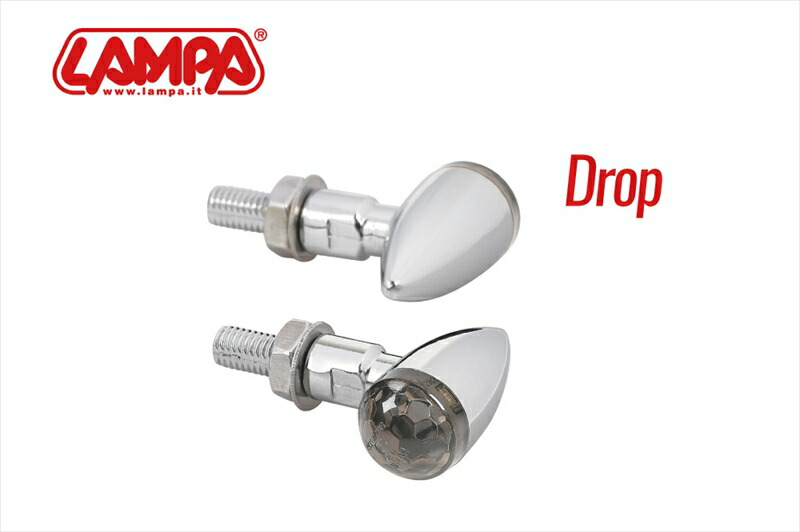 バイクパーツ 電装系 LAMPA(ランパ) LAMPA LEDウインカー 汎用 DROP クローム 90483 8000692904831