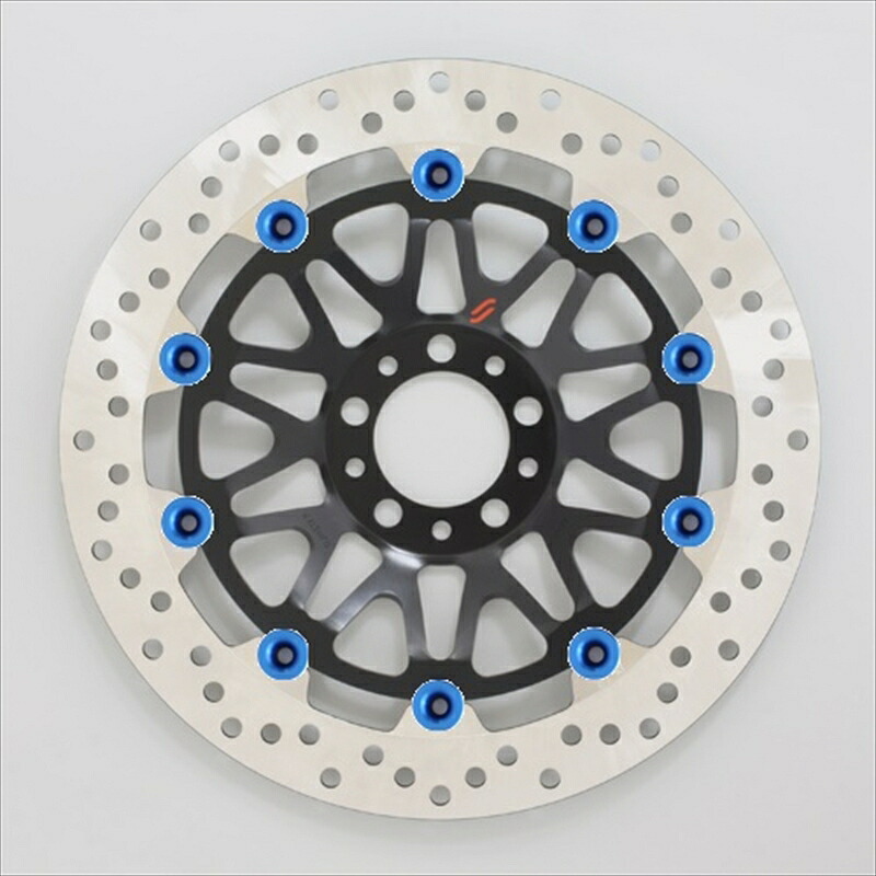 バイクパーツ SUNSTAR BRAKE(サンスター ブレーキ) プレミアムR ホール Panigale V4 φ320 ピン:ブルー LM112F-BL 4570011670524