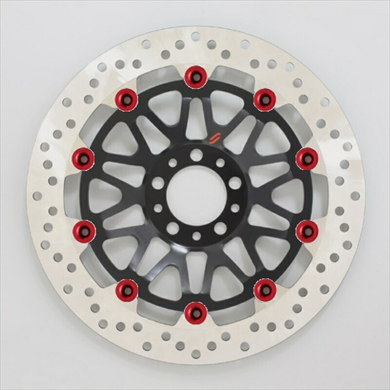 バイクパーツ SUNSTAR BRAKE(サンスター ブレーキ) プレミアムR ホール Panigale V4 φ320 ピン:レッド LM112W-RD 4570011670654