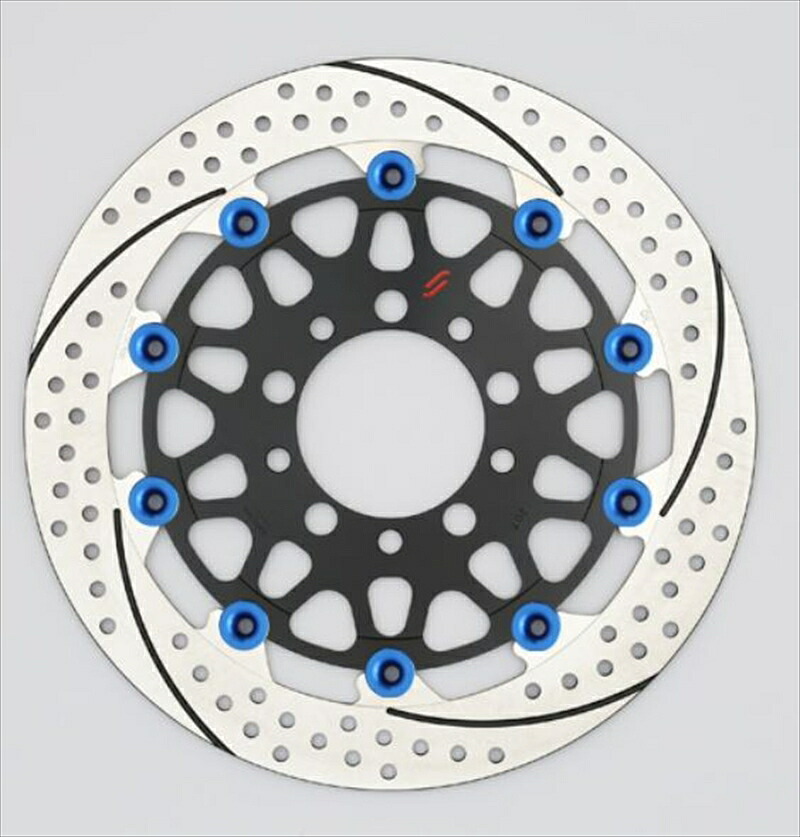 バイクパーツ SUNSTAR BRAKE(サンスター ブレーキ) プレミアムR スリット＆ホール R φ310 CB1300SF 00-02 ピン:ブルー EM222FR-BL 4589719021521