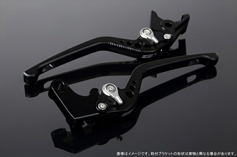 バイクパーツ ハンドル SPEEDRA(エスエスケイ スピードラ) アジャストレバー 3D ロング Mブラック/Mシルバー GSX250R Vストローム250 RGV250γ VJ23A LVEM048BK-SR 4580540517443