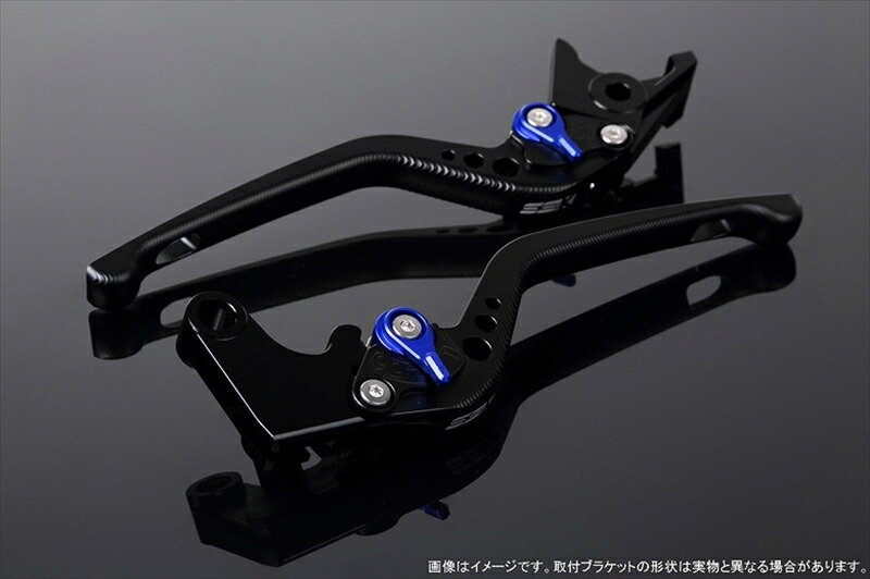 バイクパーツ ハンドル SPEEDRA(エスエスケイ スピードラ) アジャストレバー 3D ロング Mブラック/Mブルー GSX250R Vストローム250 RGV250γ VJ23A LVEM048BK-BE 4580540517481