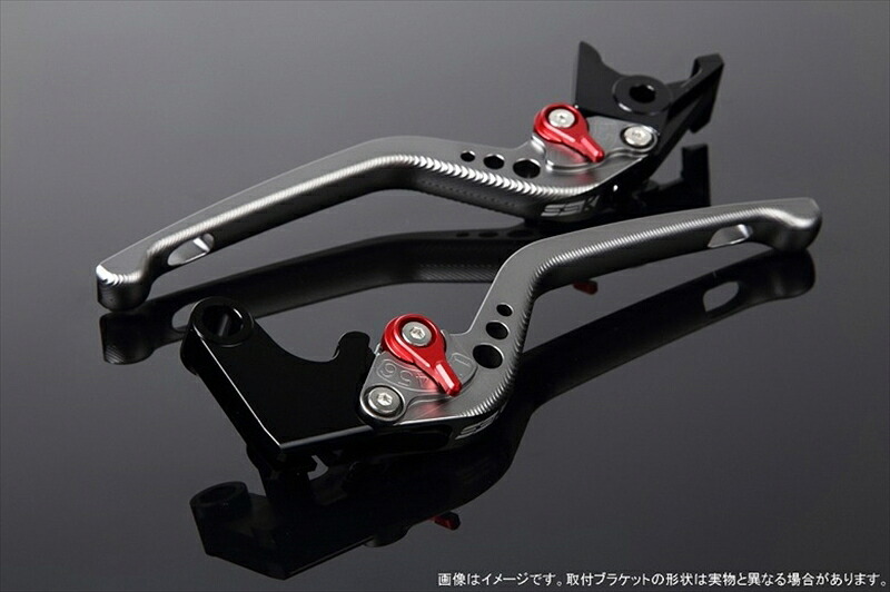 バイクパーツ ハンドル SPEEDRA(エスエスケイ スピードラ) アジャストレバー 3D ロング Mチタン/Mレッド GSX250R Vストローム250 RGV250γ VJ23A LVEM048TM-RD 4580540517689