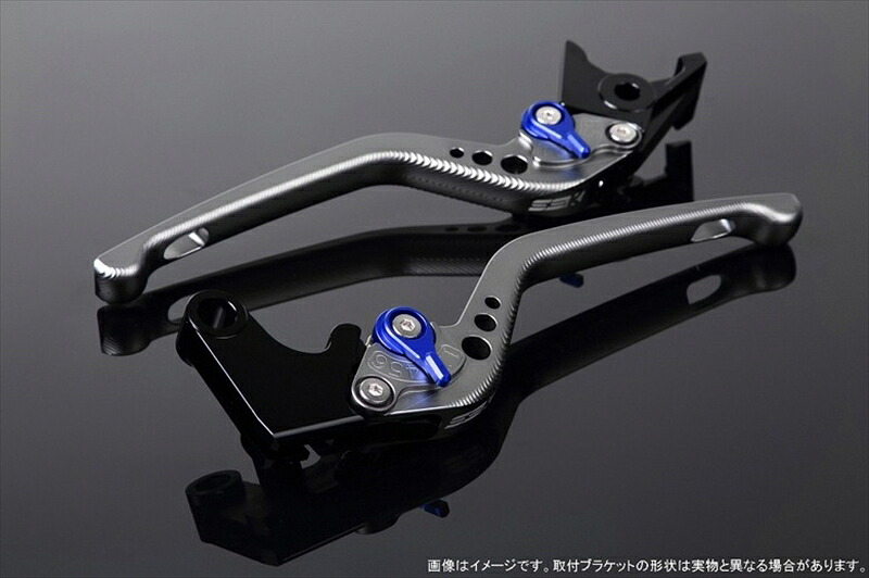 バイクパーツ ハンドル SPEEDRA(エスエスケイ スピードラ) アジャストレバー 3D ロング Mチタン/Mブルー GSX250R Vストローム250 RGV250γ VJ23A LVEM048TM-BE 4580540517696