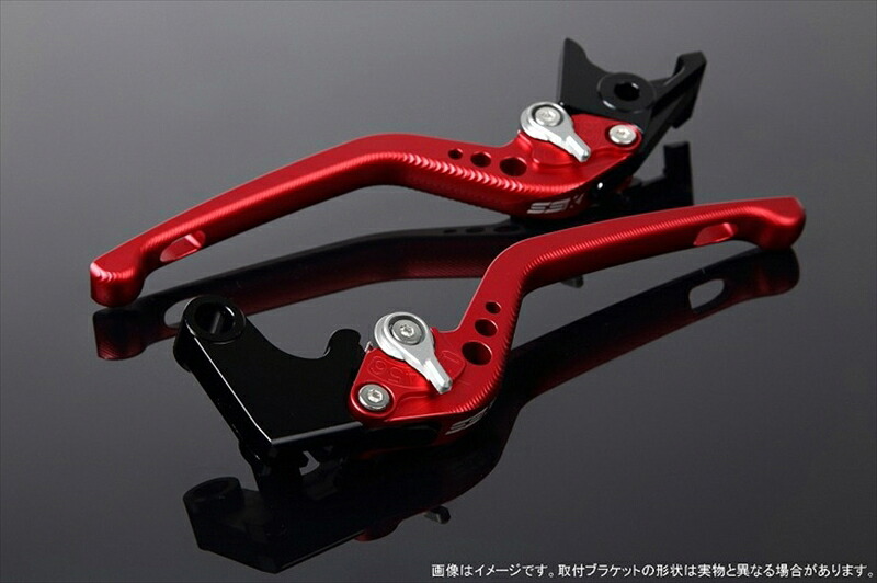 バイクパーツ ハンドル SPEEDRA(エスエスケイ スピードラ) アジャストレバー 3D ロング Mレッド/Mシルバー GSX250R Vストローム250 RGV250γ VJ23A LVEM048RD-SR 4580540517726