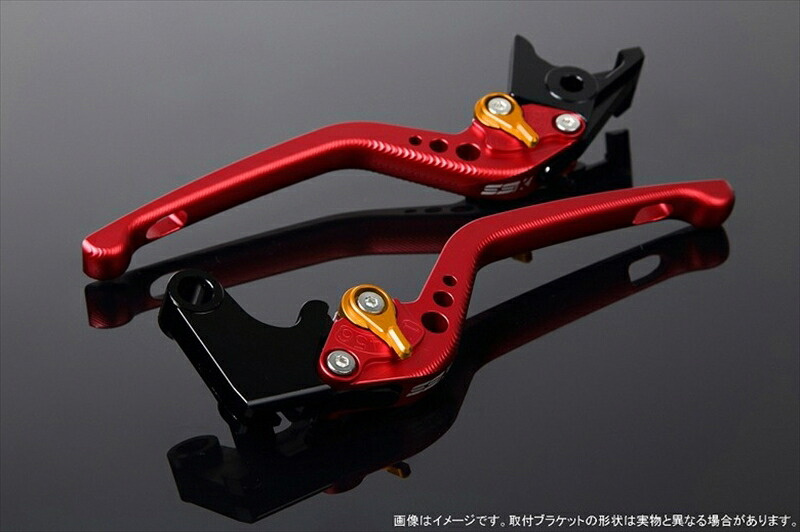 バイクパーツ ハンドルSPEEDRA(エスエスケイ スピードラ) アジャストレバー 3D ロング Mレッド/Mゴールド GSX250R Vストローム250 RGV250γ VJ23ALVEM048RD-GD4580540517733|バイク用品はとやグループ2号店