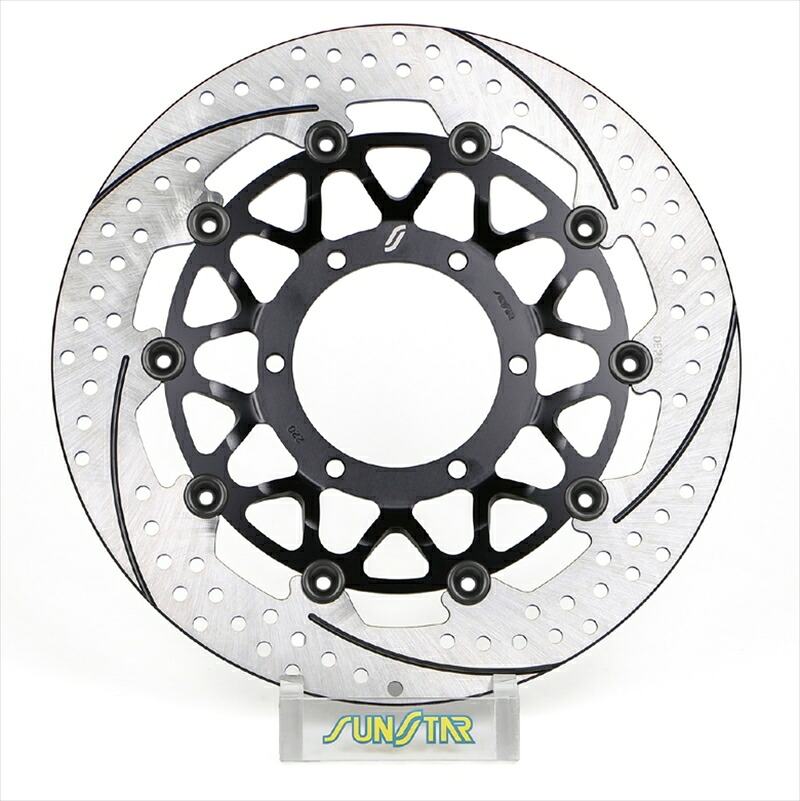 バイクパーツ SUNSTAR BRAKE(サンスター ブレーキ) プレミアムR 右 ホール&スリット/フルフローティング/4.5mm厚ET220FR4570011733960|バイク用品はとやグループ2号店