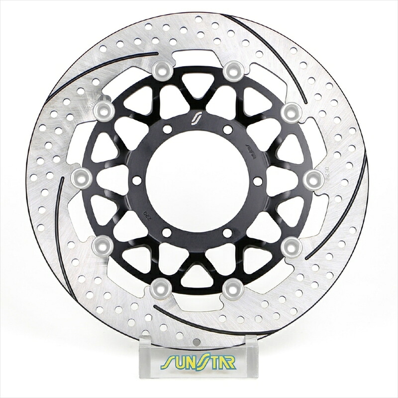 バイクパーツ SUNSTAR BRAKE(サンスター ブレーキ) プレミアムR 右 ホール＆スリット/セミフローティング/4.5mm厚 ET220WR-SV 4570011734097