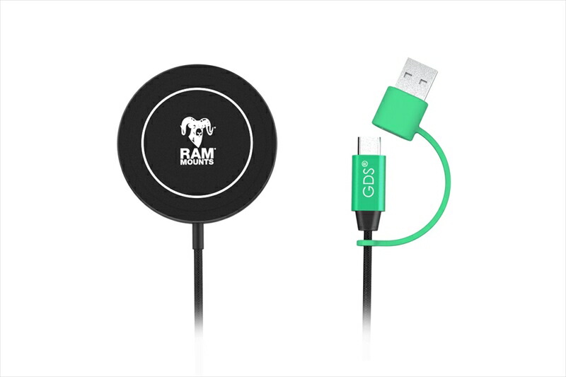 バイクパーツ 電子機器類 RAM MOUNTS(ラムマウント) 防水ワイヤレス充電パック Qi2 最大15W出力 RAM-GDS-CHARGE-W2M 4550646418265
