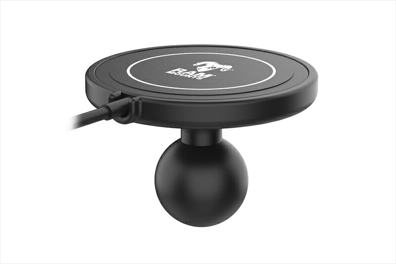 バイクパーツ 電子機器類 RAM MOUNTS(ラムマウント) 防水ワイヤレス充電パック＆ボールアダプターセット Qi2 最大15W出力 1インチボール B-202-AP-MAG-1-W2MU 4550646418272