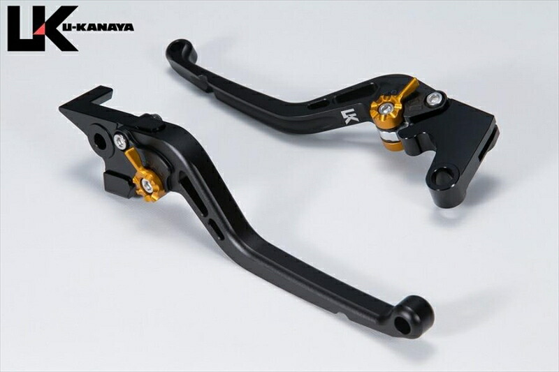バイクパーツ U-KANAYA(ユーカナヤ) レバーセット STD/ロング BK/GN KA075-157-0111 4550646445407