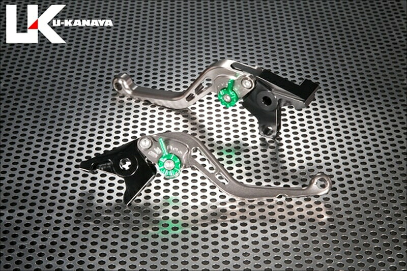 バイクパーツ ハンドルU-KANAYA(ユーカナヤ) レバーセット STD/ショート TI/GDTR022-154-02064550646488688｜バイク用品はとやグループ2号店