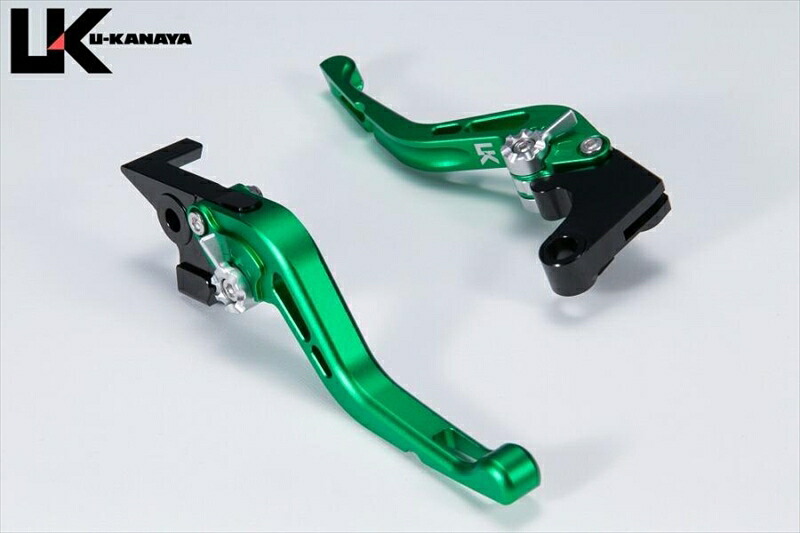 バイクパーツ ハンドルU-KANAYA(ユーカナヤ) レバーセット GPタイプ/ショート GN/GN ツヤケシ W230/MEGURO S1KA083-011-06174550646492623｜バイク用品はとやグループ2号店
