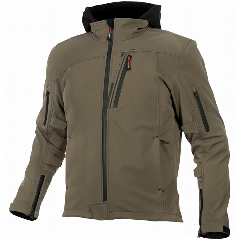【5日前後で発送】バイク用品 ウェアコミネ JK-590 PソフトシェルWパーカ Deep Olive L07-590 4573325753006｜バイク用品はとやグループ2号店