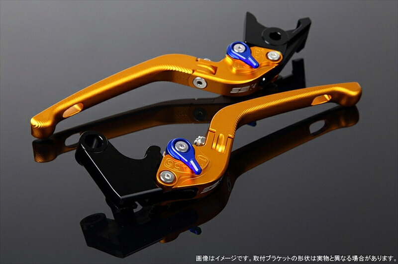 【5日前後で発送】 バイク用品 ハンドルエスエスケイ スピードラ アジャストレバー 3D可倒式 Mゴールド/Mブルー Monkey125 GROM/MSX125 13-16 CBR250R MC41LVDM003GD-BE 4589995194209取寄品|バイク用品はとやグループ2号店