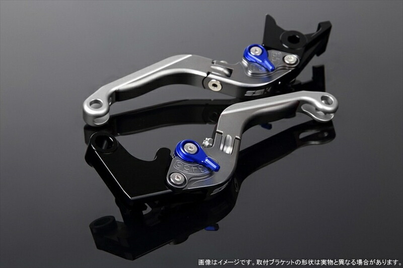【5日前後で発送】 ハンドル エスエスケイ スピードラ アジャストレバー 可倒延長式 Mチタン/Mブルー/Mシルバー ZX-6R 07-17 ZX-10R 06-15 LVGM027TM-BESR 4580540607953 取寄品