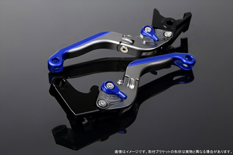 【5日前後で発送】 ハンドル エスエスケイ スピードラ アジャストレバー 可倒延長式 Mチタン/Mブルー/Mブルー ZX-6R 07-17 ZX-10R 06-15 LVGM027TM-BEBE 4580540607991 取寄品