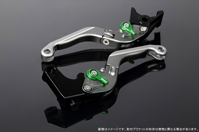 【5日前後で発送】 ハンドル エスエスケイ スピードラ アジャストレバー 可倒延長式 Mチタン/Mグリーン/Mシルバー ZX-6R 07-17 ZX-10R 06-15 LVGM027TM-GNSR 4580540608028 取寄品