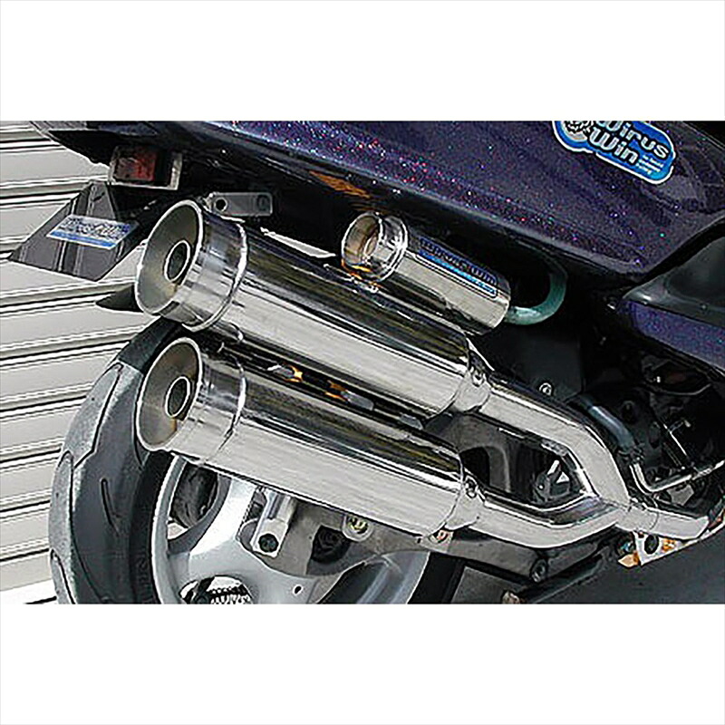 バイクパーツ マフラーウイルズウィン サイドバイサイドマフラー/バズーカー142-15-02 4547424376039MAJESTY125｜バイク用品はとやグループ2号店